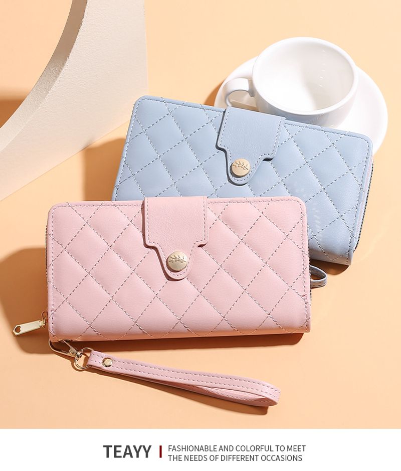 Brieftasche Clutch Lange Damen Weibliche Handy Münze Multifunktions-Kartentasche Kleine Geldbörse Mädchen_voghion.com