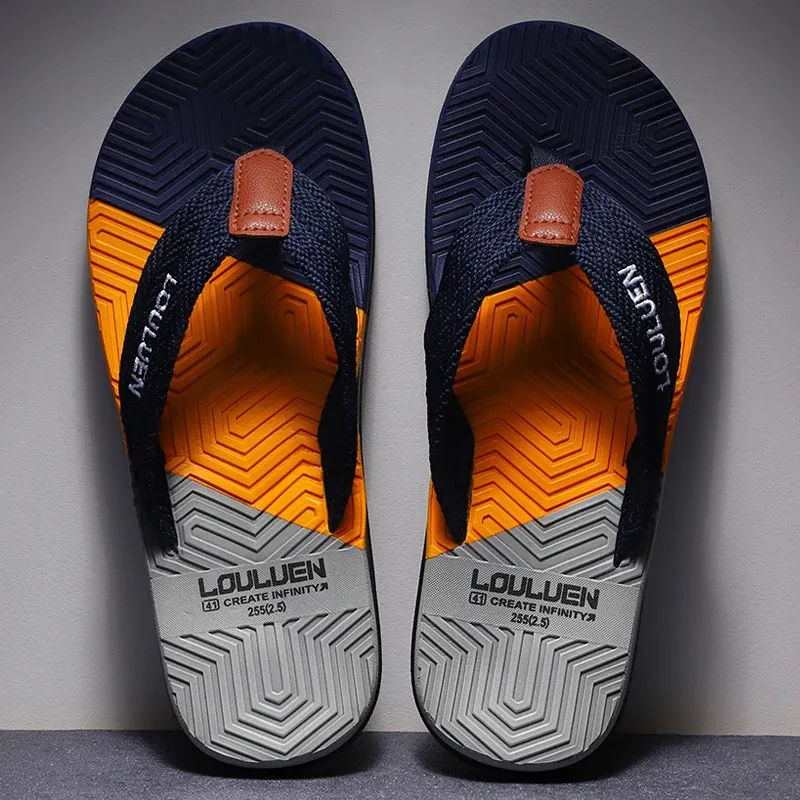 Summer Thong Flip ps Men Fashion Breathable Casual Slides Orthopedic Clip Toe Arch Support Beach Sandals 240620_voghion.com