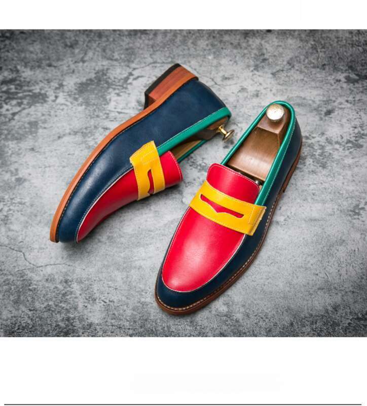 movechain Herren Cusual Lederschuhe Hochzeit Party Schuhe Mode Männer Slip-on Schnalle Schuh Herren Loafer Mokassins Driving Flats_voghion.com