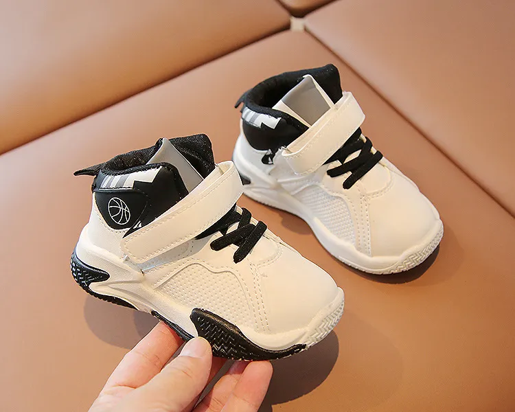 Kids Fashion High-top Sneakers For Boys Girls Sport Running Lightweight Children Casual Toddler Walking Shoes Sizes 21 -_voghion.com