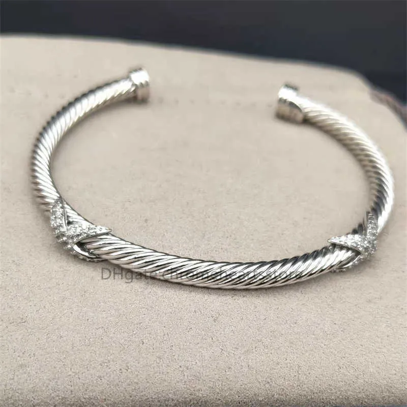 Bangle Bracelet Designer X classic cable Pearl Loop Women Fashion Cuff Twist Bracelets Jewelry 14k Plated Wedding Gifts_voghion.com