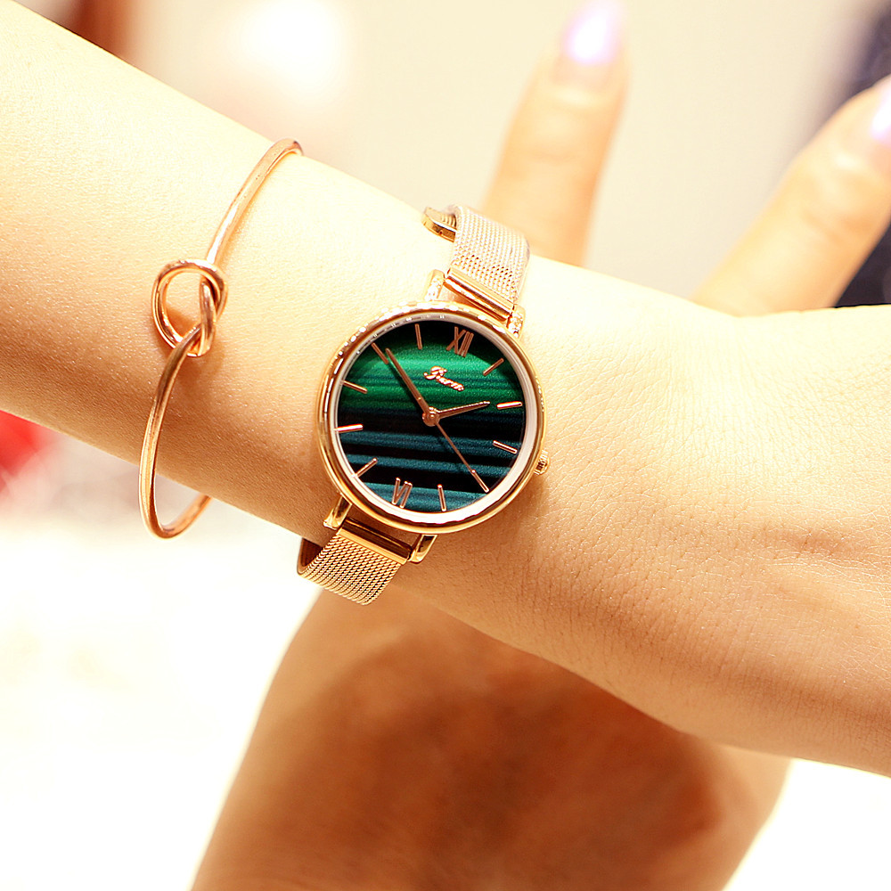 Nouvelles montres pour femmes à la mode et à la mode, bracelets à mouvement à bracelet en acier, montres-bracelets étanches_voghion.com