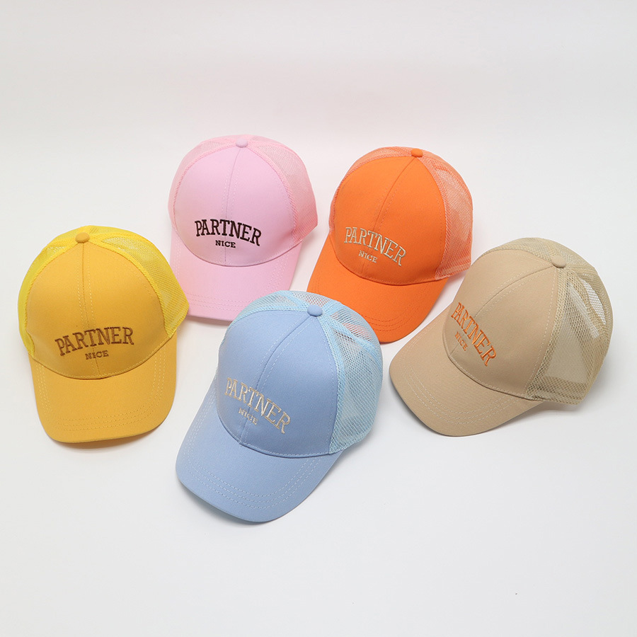 Gorra de malla para niños, transpirable, para niños y niñas, para primavera y otoño, de algodón fino, gorra de béisbol de verano_voghion.com