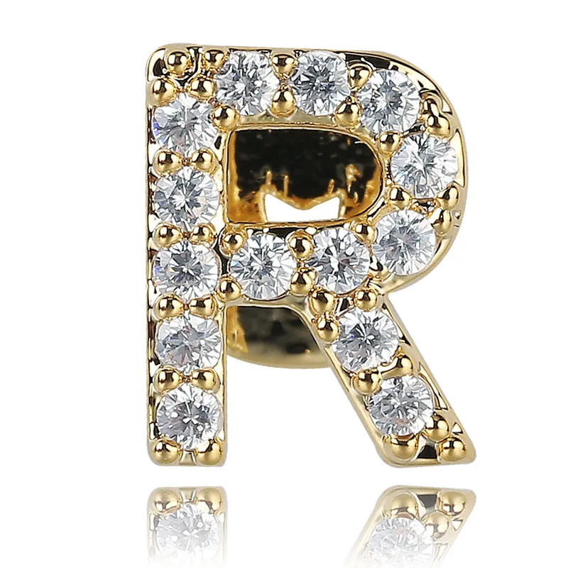Weißgold Iced Out A-Z Benutzerdefinierter Name Buchstabe Grillz Voller Durchmesser Zirkonia Bg Zähne DIY Fang Grills Untere Zahnkappe Hüfte_voghion.com
