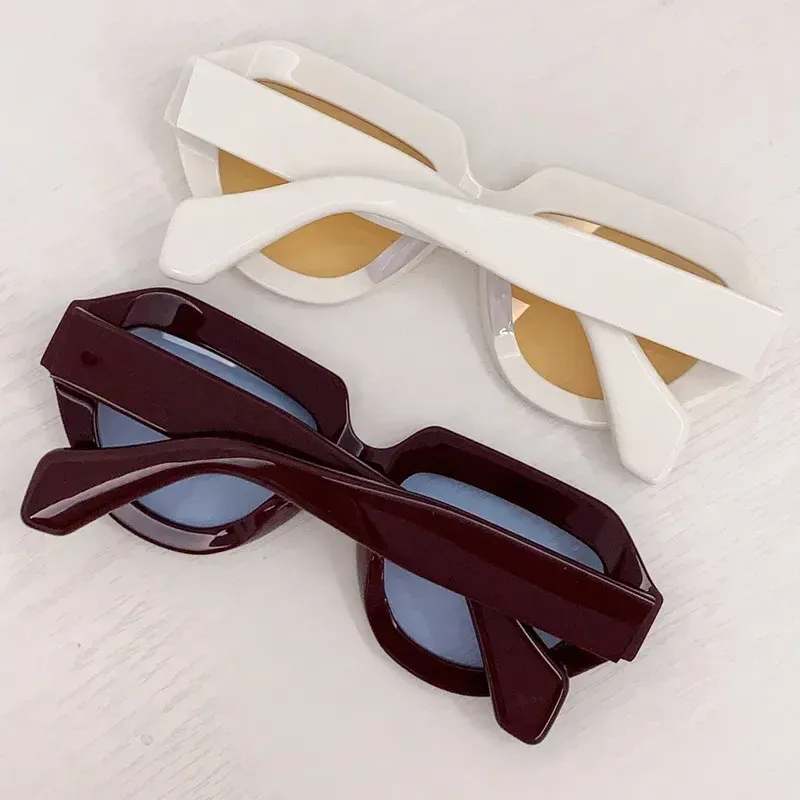 Sonnenbrillen 2024 Retro Fashion Damen Extra große unregelmäßige Box Designer Herren Schwarz UV400_voghion.com
