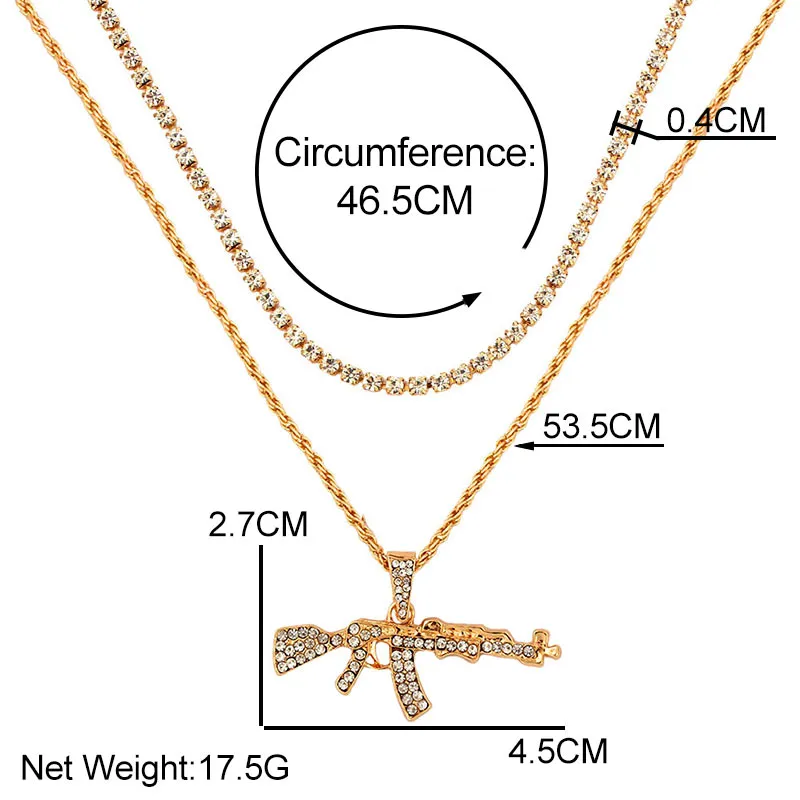 Layered Pendant Necklace With Crystal Crystals For Women_voghion.com
