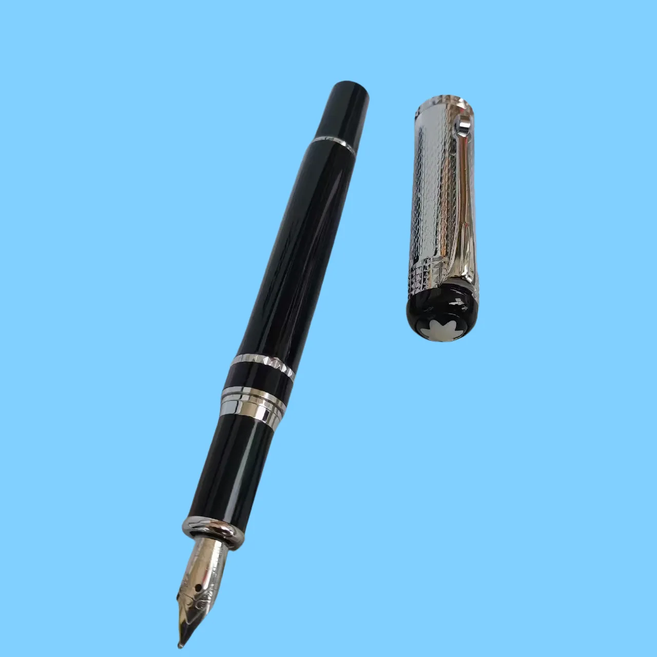 Hochwertiger silberner Auto-Kugelschreiber, Geschäfts- und Büromaterial, modisch, zum Schreiben, Nachfüllen von Stiften für Geburtstagsgeschenke, Tintenroller, Kugelschreiber, Füllfederhalter_voghion.com