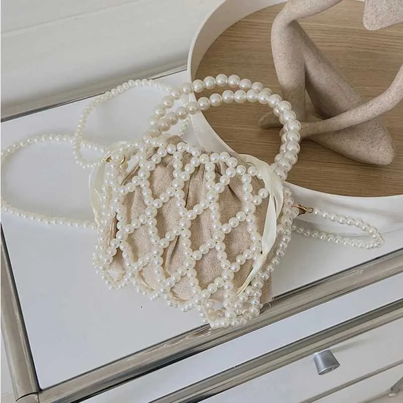 Borsa a mano retrò con perline e borsa a tracolla per donna_voghion.com