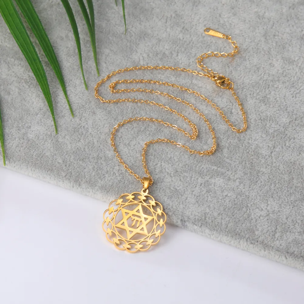 Pedat Necklaces Stailess Steel Petagram Me's Necklace Star Of David Wome Jewelry Weddig Gift For Mom Vitage_voghion.com