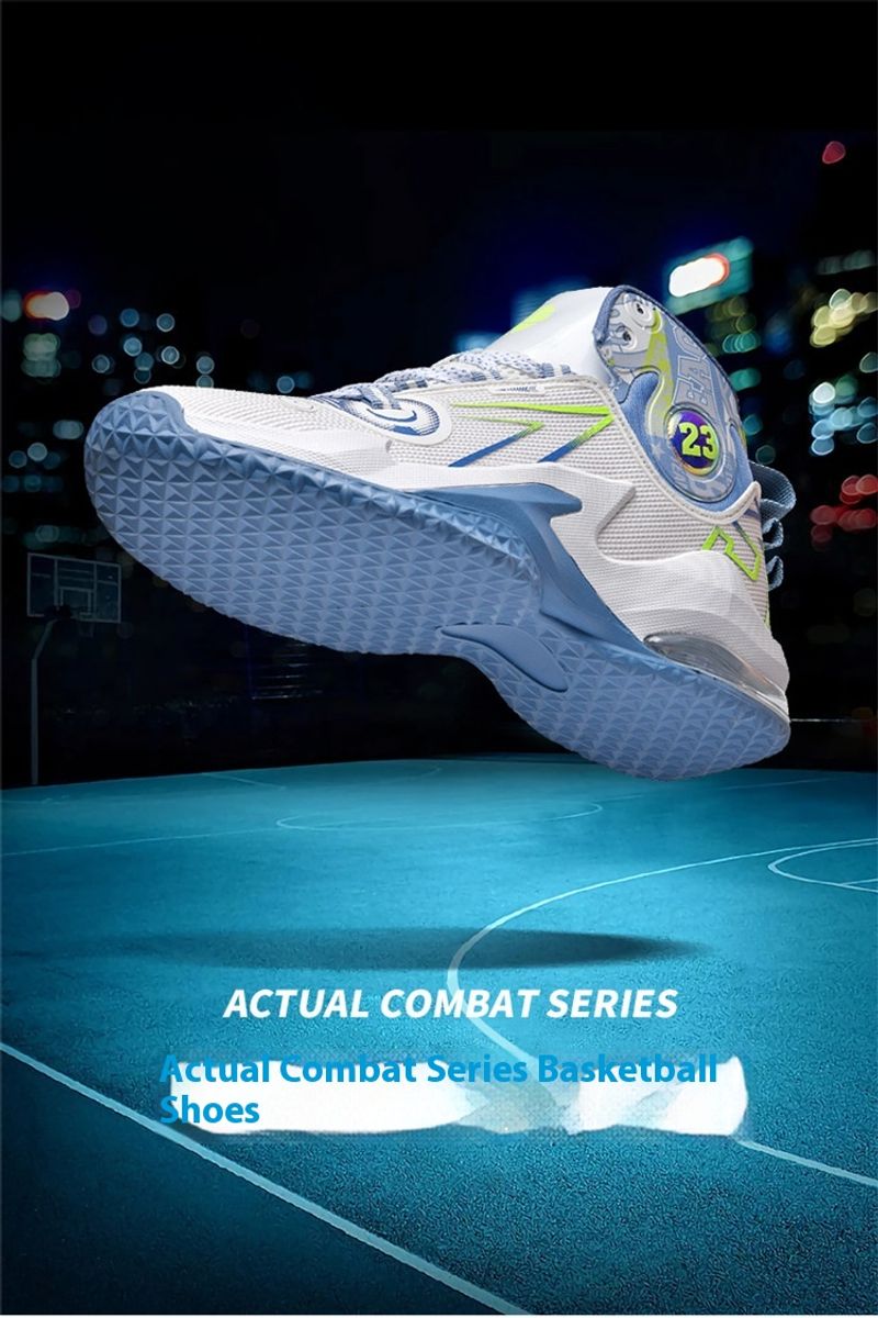 Air cushion high top basketball shoes men's mesh breathable professional training game sneakers trend_voghion.com
