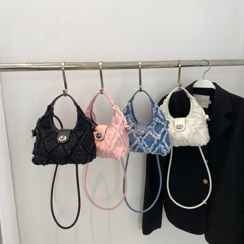 Hobo měkká džínová taška přes rameno malá crossbody taška pro ženy značkové módní kabelky totes_voghion.com