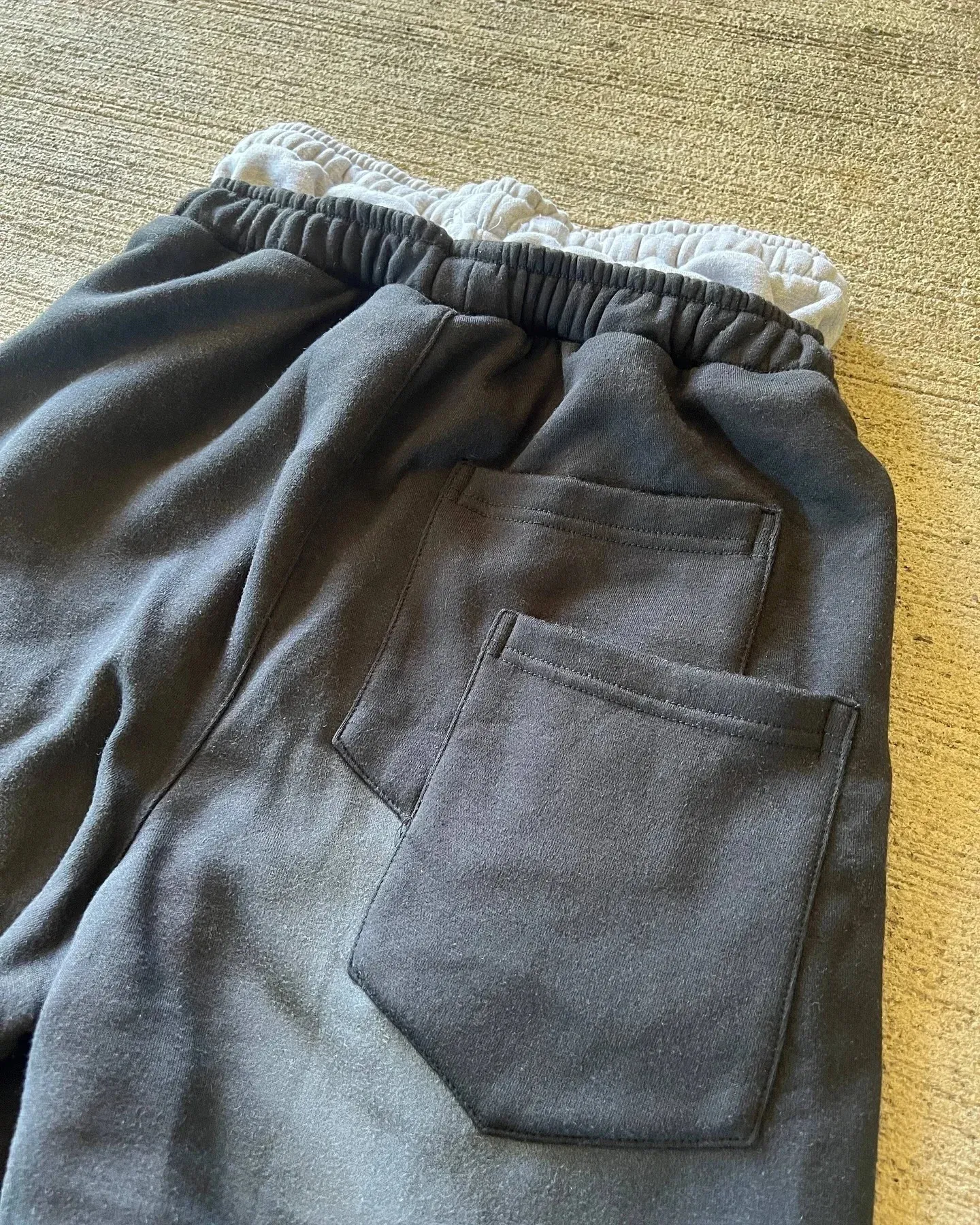 Vintage Red Double-layer Sports Y2K Mens Hip-hop Letter Patch Embroidered Loose Casual Elastic Waist Jogging Pants_voghion.com