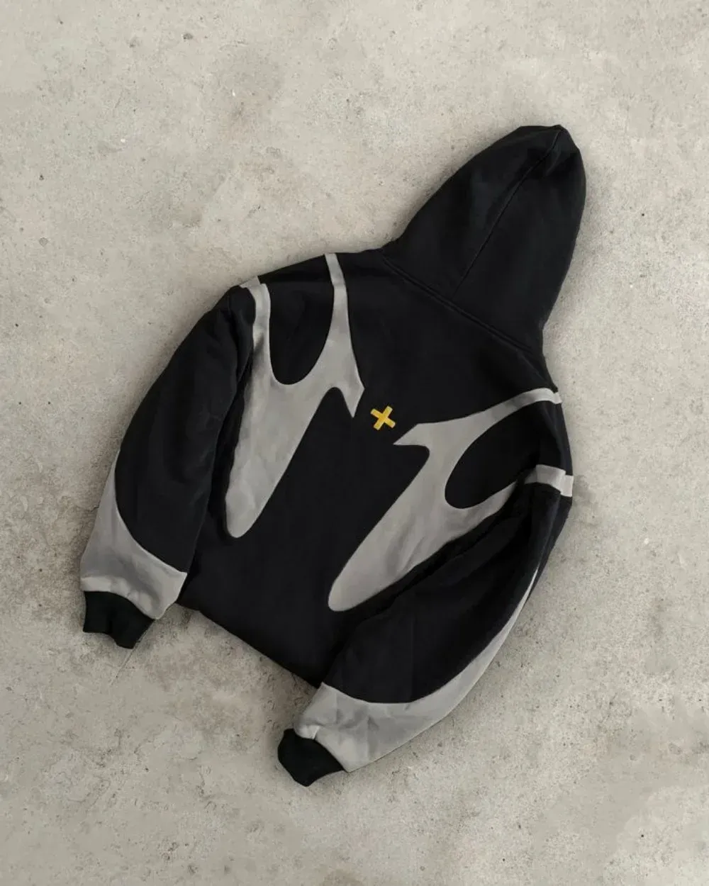 Felpe con cappuccio da uomo Y2K con cerniera e scheletro Felpa con cappuccio vintage con cerniera Hip Hop Patchwork Oversize Haruku Giacca gotica Capispalla Abbigliamento Streetwear_voghion.com