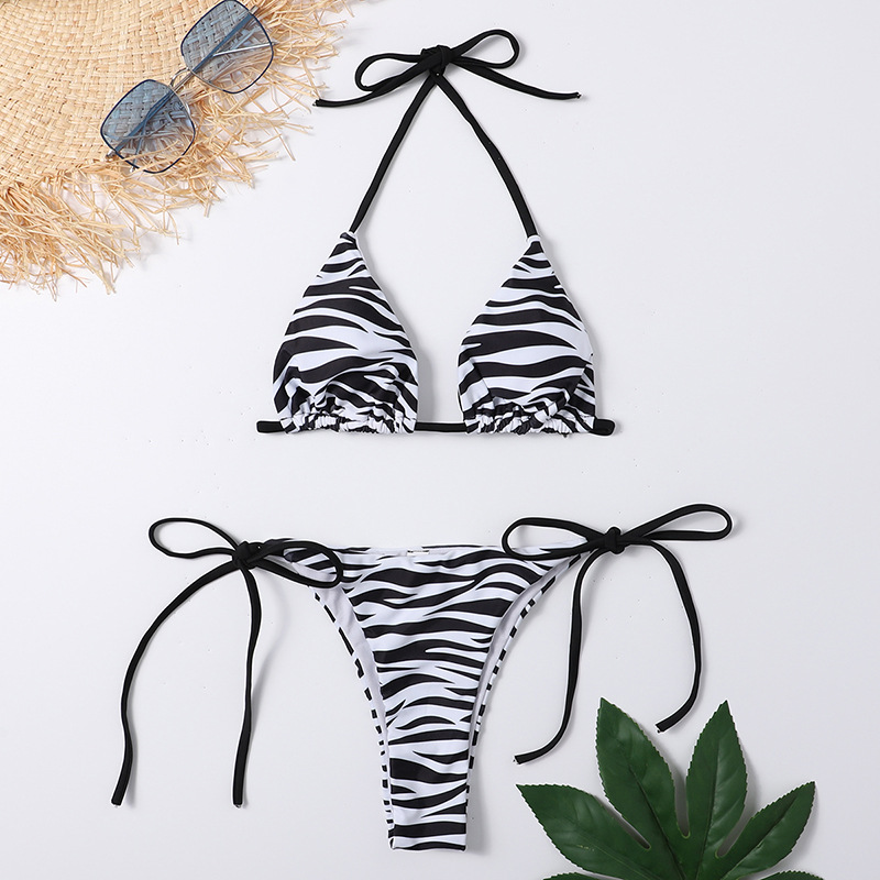 Women’s Clothing Split Print Bikini