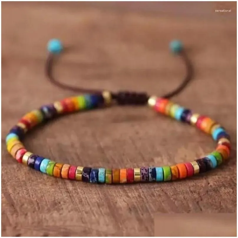 Bracciale in pietra naturale con 7 chakra per donna e uomo_voghion.com
