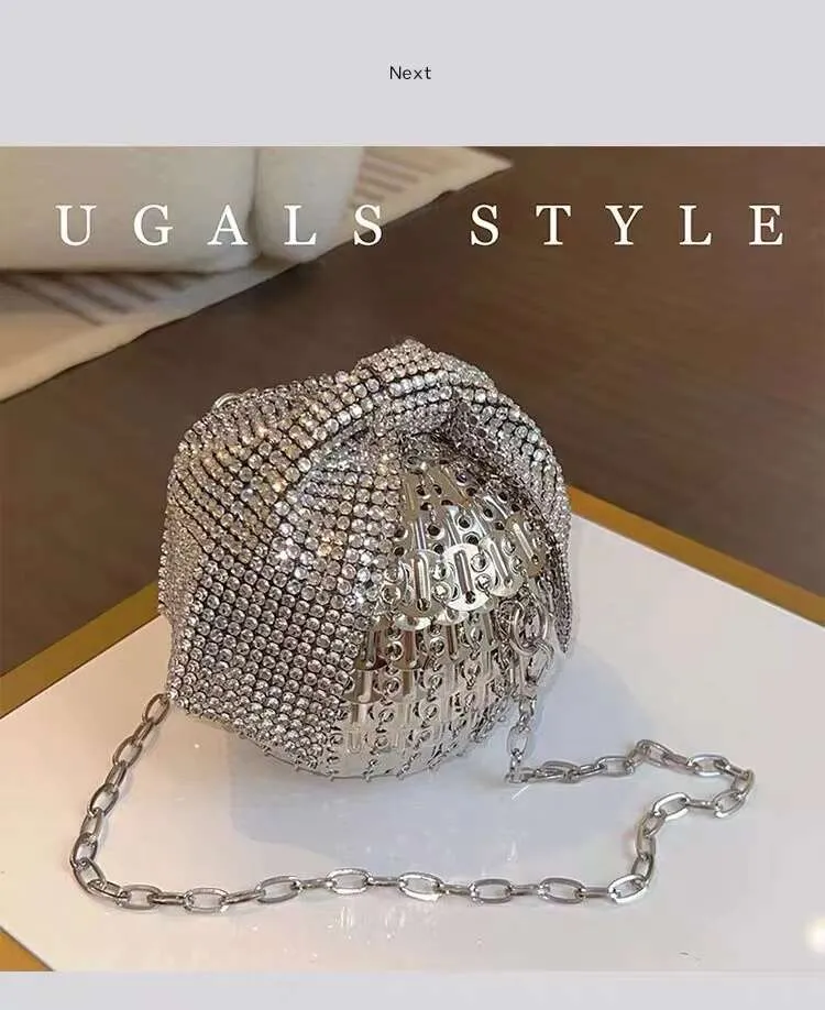Borsa a tracolla da sera con pochette da sposa, fatta a mano, con pallina circolare in cristallo intrecciata e nodo a fiocco, da strada_voghion.com
