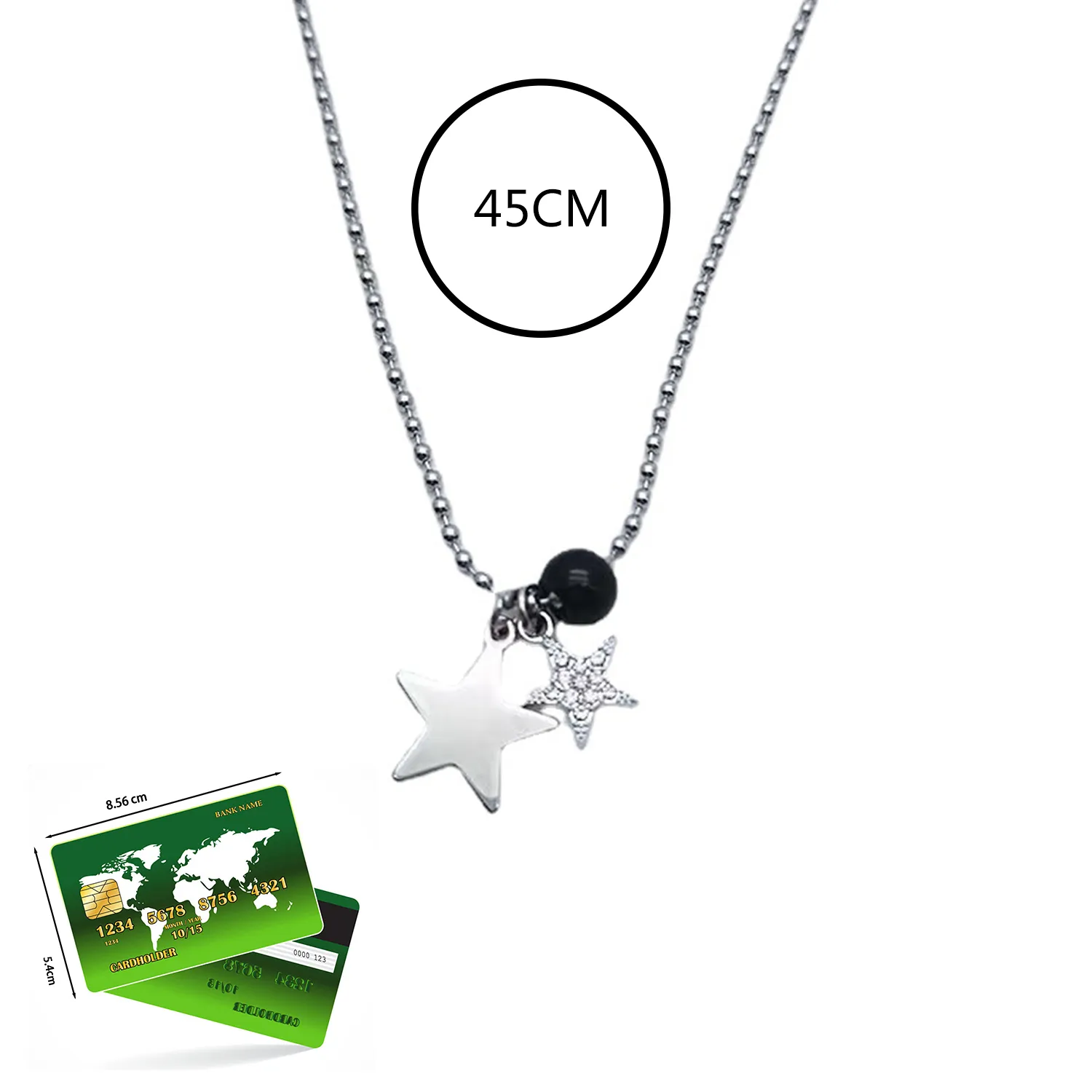 Collane con ciondolo, perline a stella con strass, collana in metallo, moda, clavicola, regalo, gioielli Y2K per donne, accessori_voghion.com