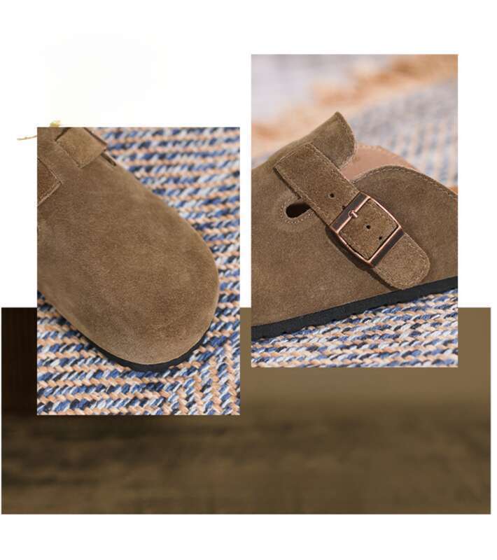 women's Shoe With A Cork Sole On The Toe Cap A Half Flip-flop On The Top._vogvips.com