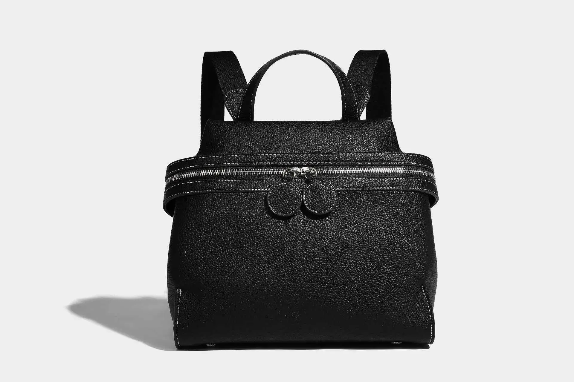 Frauen Mode Leder Rucksäcke Solide Lychee Print Schulranzen Pu Schulter Pack Große Kapazität Weibliche Pendler Griff_voghion.com