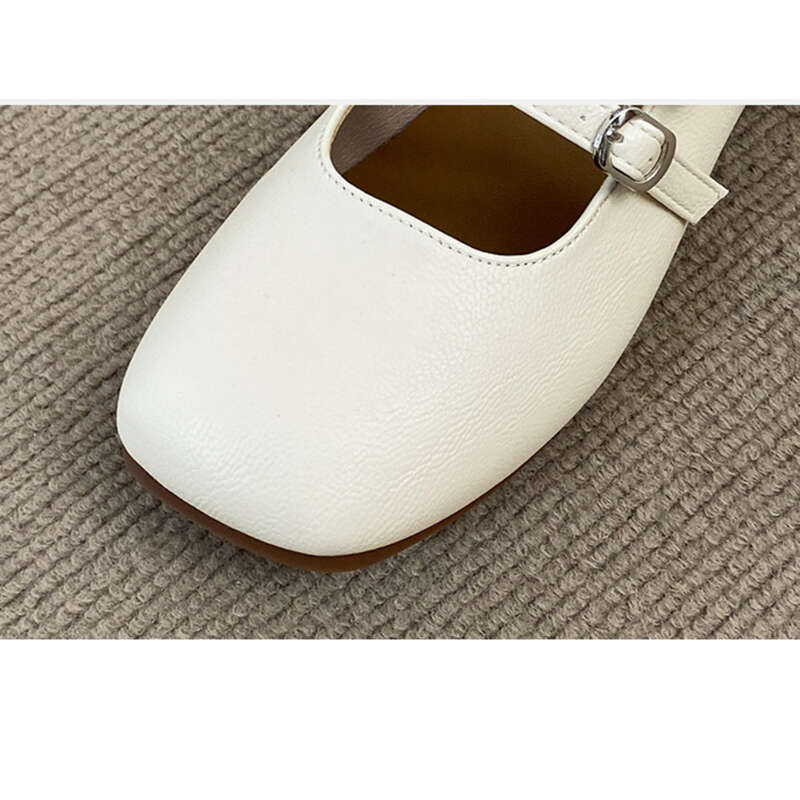 Women's Mary Jane Half Slip Flat French Fairy Style Gentle Loafers Women's_voghion.com