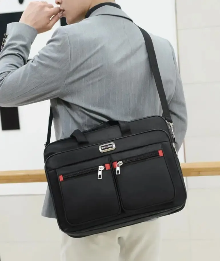 Arrivées Hommes Porte-documents Sac pour ordinateur portable Sac à main horizontal Affaires Bureau Épaule Sacs à bandoulière Messenger Bolsa 240822_voghion.com