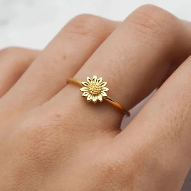 Moud Huitan Zierlech Suower Fangerring fir Fraen Metall Sier Faarf/Gold Faarf Fancy Meedercher Réng Gebuertsdagscadeau Modesch_voghion.com