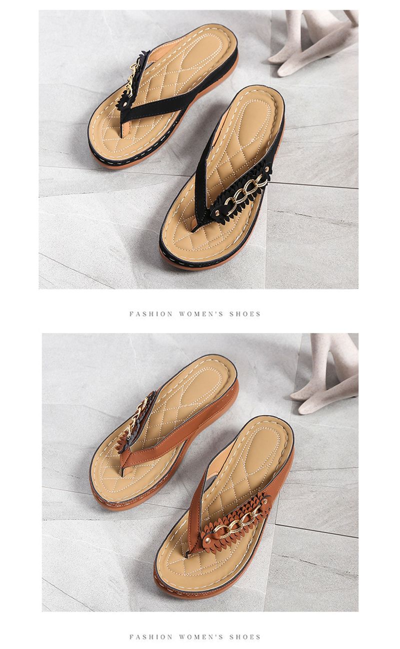 übergroße, dickbesohlte Fischgrät-Slipper für Damen mit Quasten, die außen schräge Absätze tragen und_voghion.com