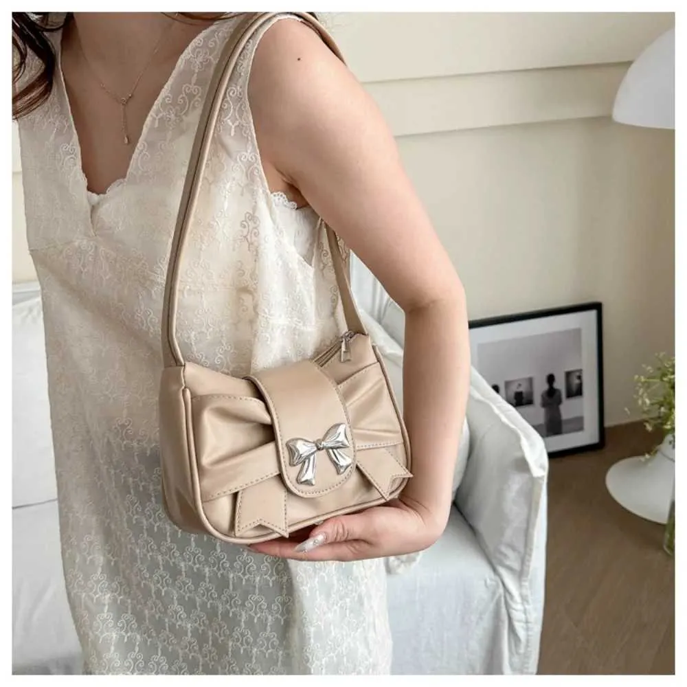 Sac à bandoulière plissé avec nœud coréen pour femme, nouveau sac à main printemps-été 2024, Handba241024_voghion.com