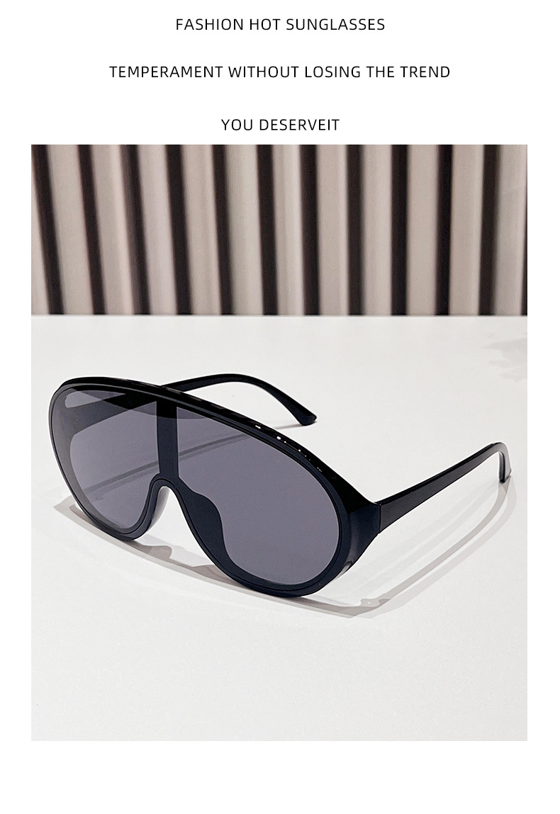 Ochelari de soare la modă cu protecție integrată pentru ochi, cu lentilă conectată și ecran personalizat pentru primăvara 2024_voghion.com