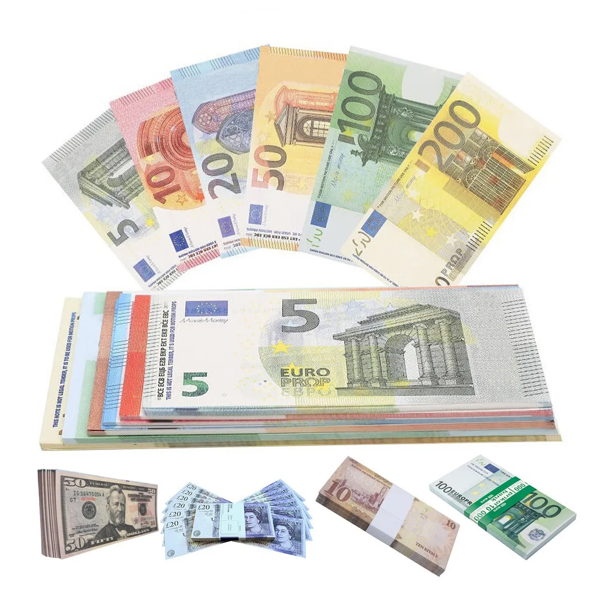 Prop Partys Dolar Euro 5 10 20 50 100 Parti Malzemeleri SAHTE Film Para Biletleri Oyun Koleksiyonu Hediyeler Ev Dekorasyonu_voghion.com