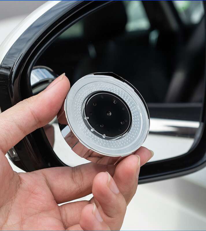 Araba Dikiz Aynası Vakumlu Tip Küçük Dairesel Ayna, Arabaya Monte Edilen Ters 360 Derece Destekli Ultra Net Yansıma_voghion.com