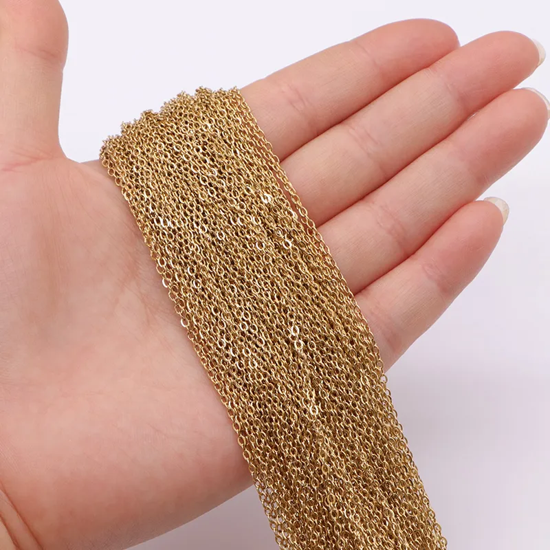 Ketten 10 teile/los 1,5mm Dicke Edelstahl Link Halsketten Halskette Für Diy Zubehör Schmuck Machen 45 5cm_voghion.com