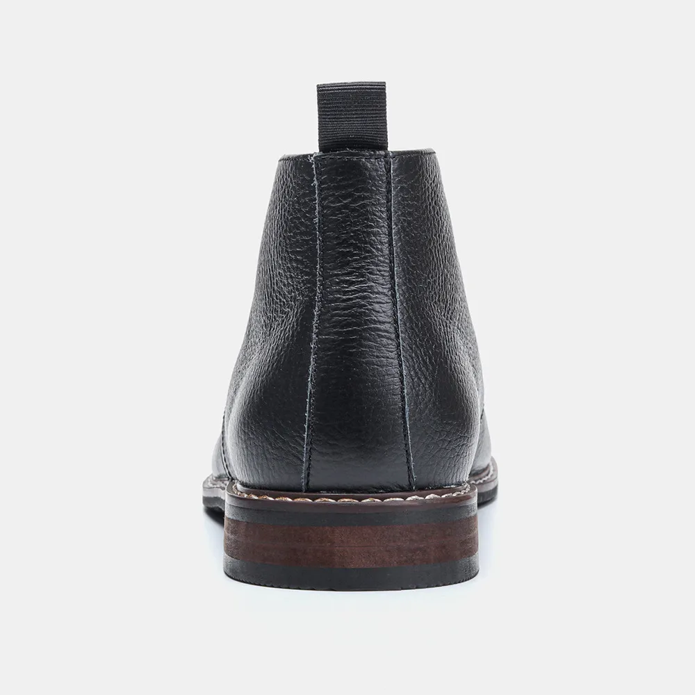 Bottines en cuir véritable pour hommes, bottines de marque de qualité pour hommes_voghion.com