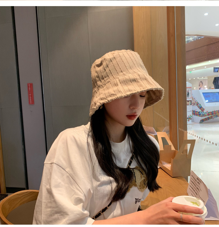 Instagram style Korean version versatile fisherman for women in spring and summer, thin shading soft girl bucket hat,_voghion.com