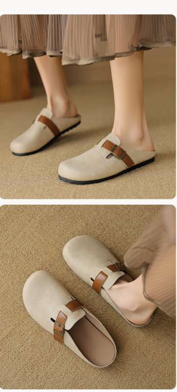 Französische 2025 Frühlingsneuausgabe Boken Baotou Halbschuhe One Step Lazy Schuhe für Frauen_voghion.com