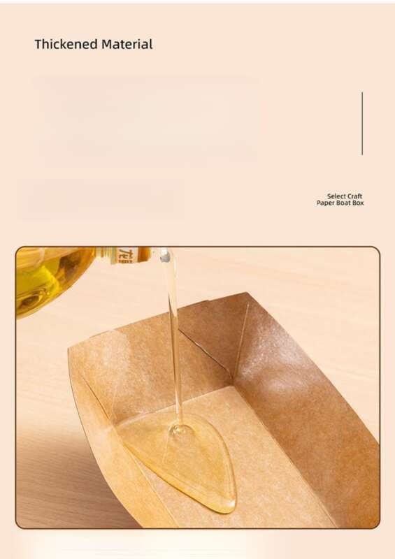 Kraft Open Boat Commercial Fried No Folding Chicken Rice, Flower Chips, Snack Box, Paper Tray, Barbecue Tray_voghion.com