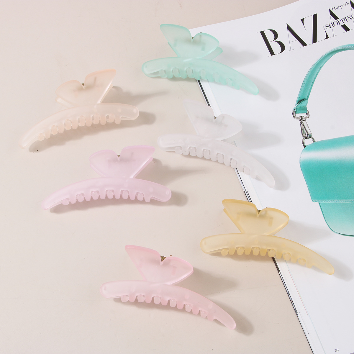 Cross-border high-end Korean butterfly hairpin female cute sweet shark clip summer hair clip hair accessories_voghion.com