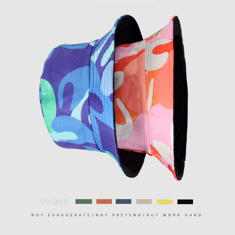 Kom buiten reizen, bescherming tegen de zon, bedrukte hoed, geometrisch ontwerp, vissershoed met brede rand voor heren en dames Emmerhoed_voghion.com