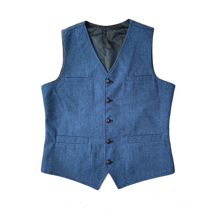 Men's clothing slim herringbone vest casual business professional formal wear_voghion.com