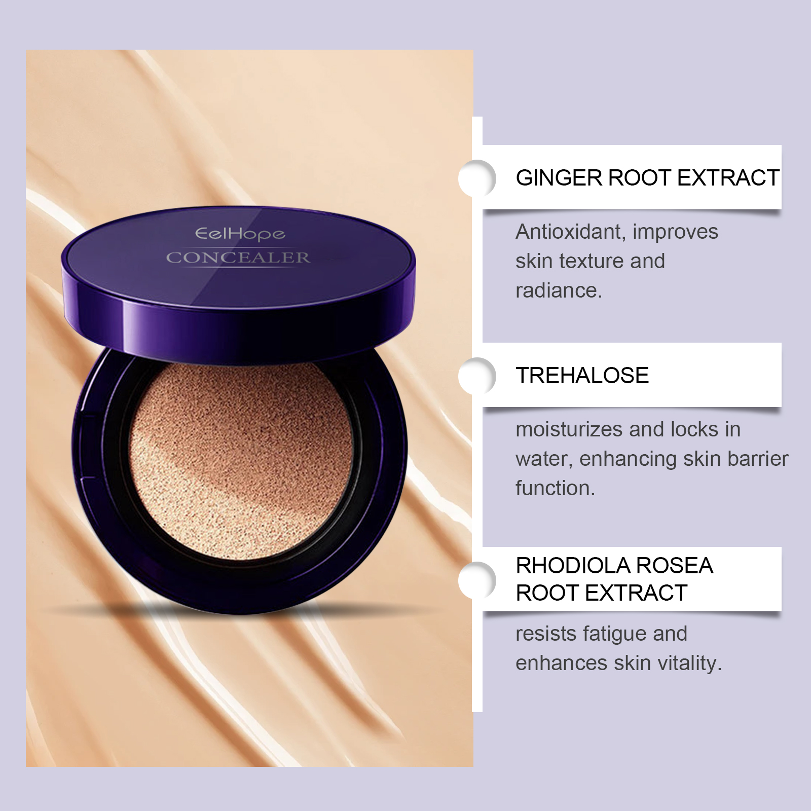 Eelhope Hydrating Cushion Foundation Full Coverage Brightening Lightweight Natural Finish Long Lasting Skincare Infused_voghion.com
