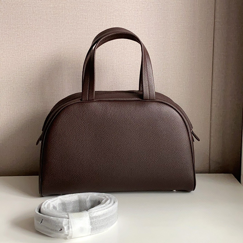 The * row New Cowhide Shopping Lunch Box Underarm Bag, Advanced and Minimalist Sofia, One Shoulder Crossbody Leather_voghion.com