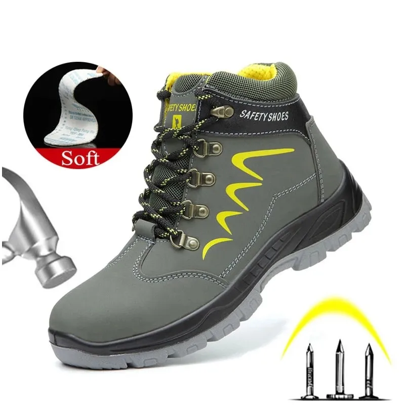 For Safety Waterproof Security Ankle Shoes Anti-smashing Steel Toe Cap Winter Men Construction Work Boots a60c_voghion.com