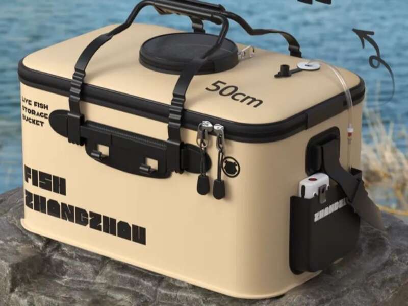Caja plegable de EVA Lingte Live Protection, cubo para peces con agua espesa, suministros de pesca_voghion.com