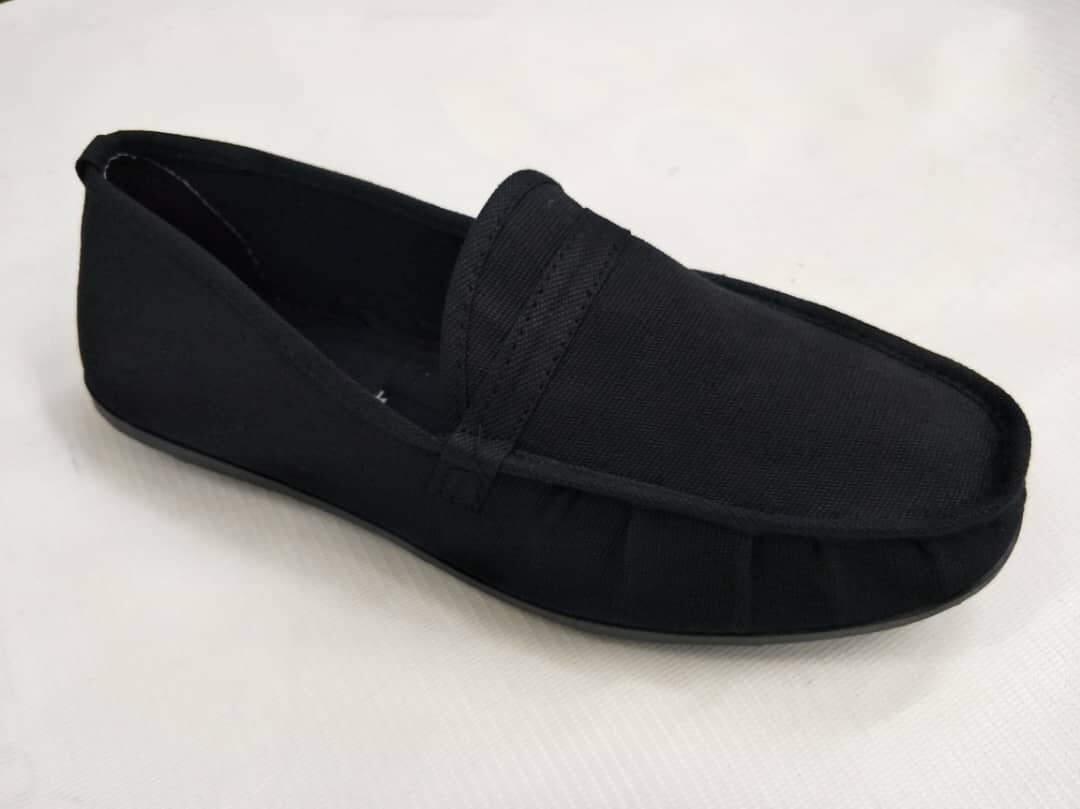 Scarpe di tela pigre da uomo da lavoro #Y2A (nero)_voghion.com