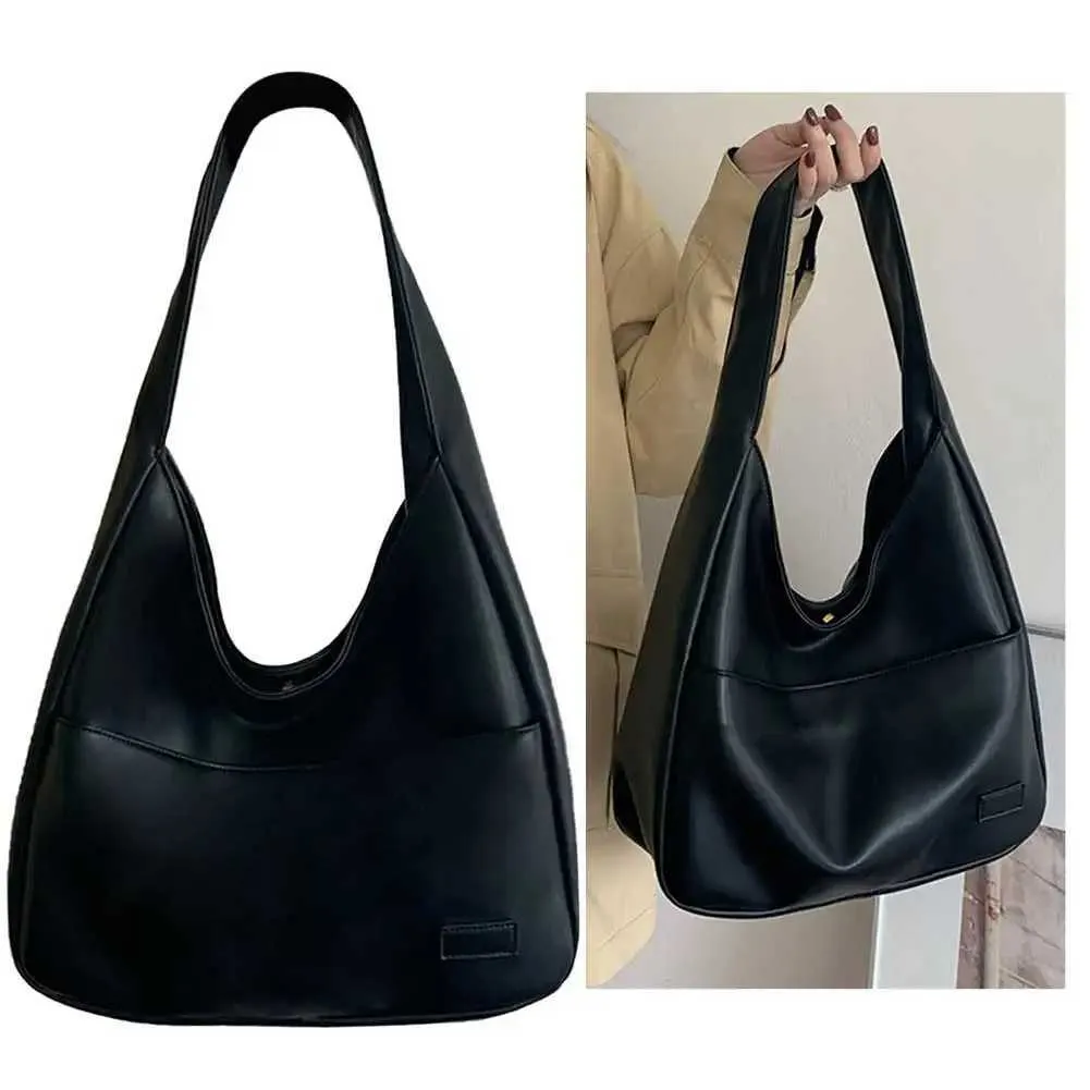 Borsa a tracolla vintage da donna, casual, in pelle PU, grande capacità, morbida, sotto le ascelle, autunno inverno Ba241106_voghion.com