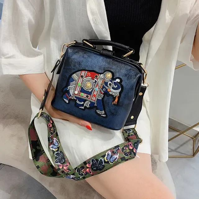 Designer-Handtaschen Crossbody Elefant bestickte Taschen für Frauen Lederhandtasche Menger Bag Geldbörsen Schulranzen_voghion.com