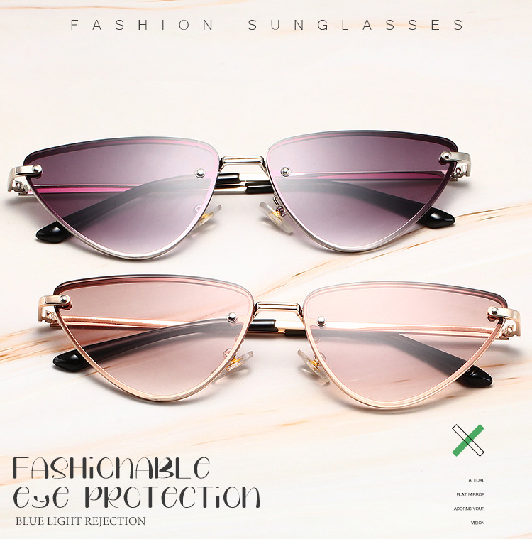 2023 Cat Eye Metal Instagram Street Photo Trendy Sunglasses_voghion.com