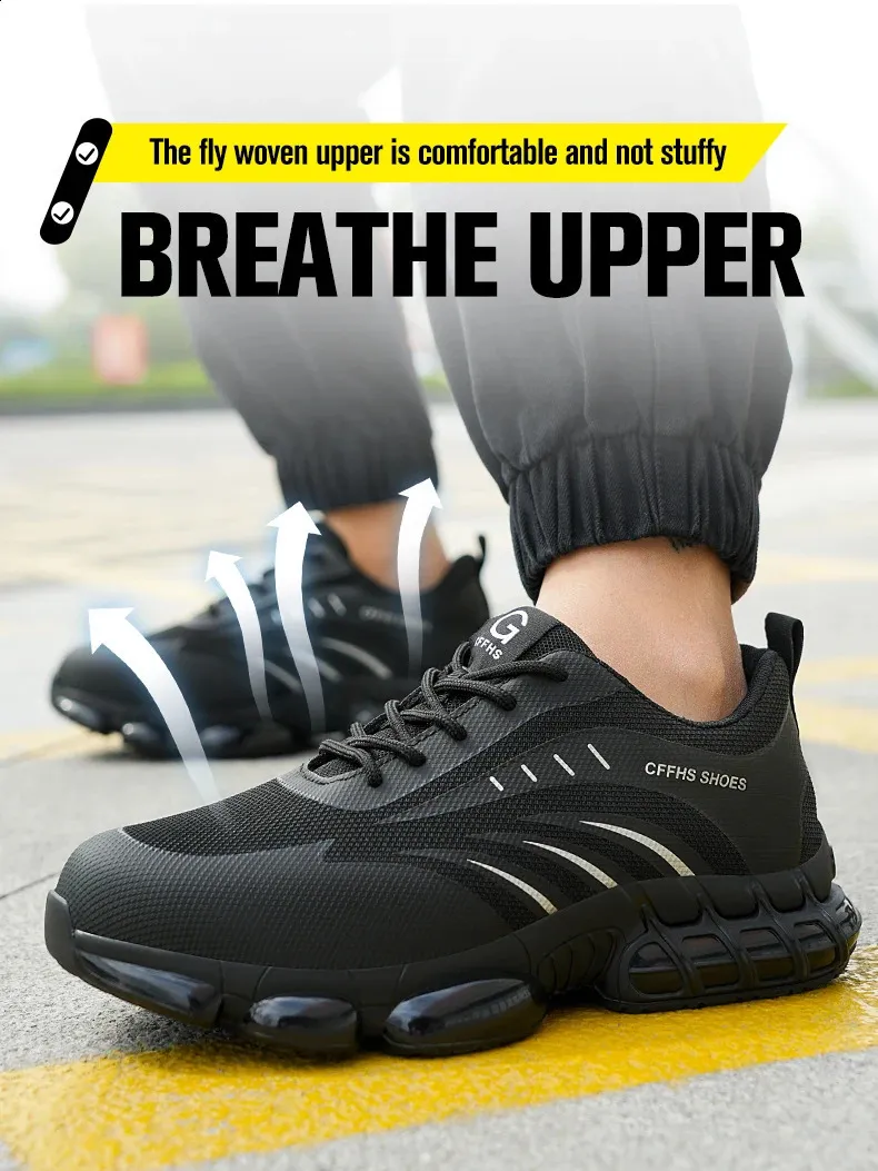 Chaussures de sécurité respirantes, légères et confortables, anti-écrasement et anti-perforation 250122_voghion.com