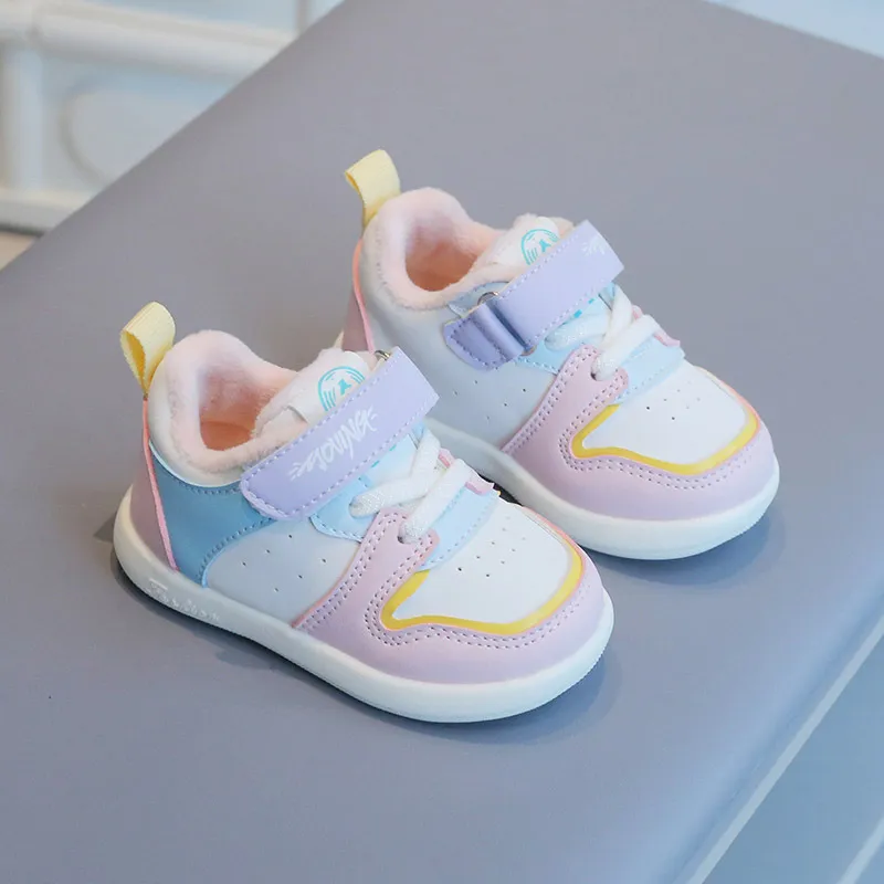 Småbarnssko Baby Barn Vinter Bomull Uformelle Sneakers Tykke Varme Sklisikre Første Steg Fottøy Treningssko For Gutter Jenter_voghion.com