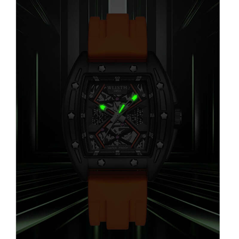 Orologio da uomo al quarzo con quadrante grande e scavato a forma di barile, nuovo di zecca, Wolis_voghion.com